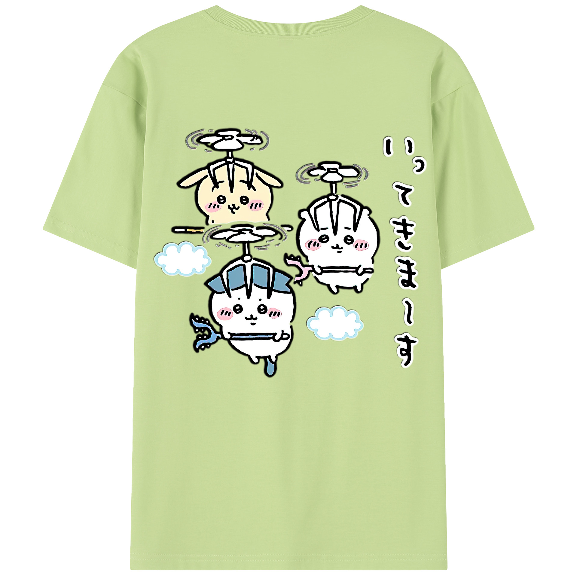（画像用） ちいかわ ちいかわ Chii-kawa chiikawa 綿100％半袖Tシャツ（背面プリント）